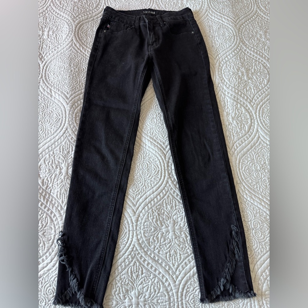 Vigoss Black Distressed Skinny Jeans